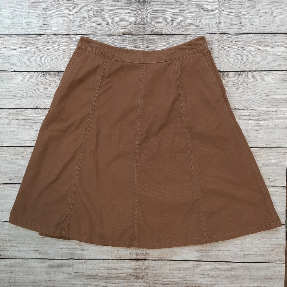 L.L. Bean Classic Fit Corduroy Skirt Size 10